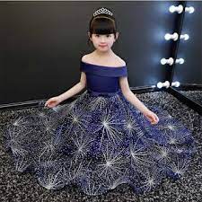 فساتين سواريه اطفال تفصيلات فساتين سواريه بناتي جديدة 2021 blue party dress kids party dresses ball gowns