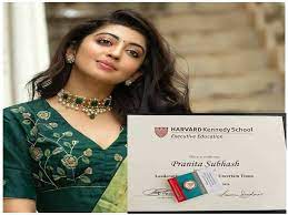 2 pranitha subhash nickname, father name, mother name and family details. Actress Pranitha Subhash Is Now A Harvard Alumni Kannada Movie News Times Of India