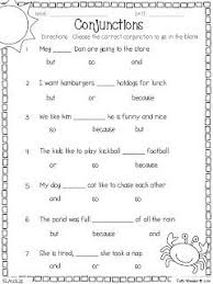 1st Grade Fantabulous Conjunctions Worksheet First Grade Worksheets First Grade Writing