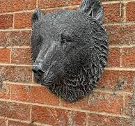 Stone Garden Large Detailed Bear Head Wall Hanging Plaque ...