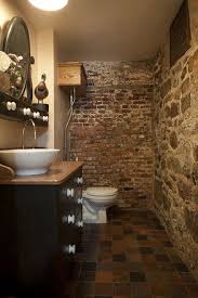 A Country Colonial In New Jersey Brick Bathroom Brick Decor Exposed Brick