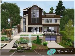Wye Wurk House By Aloleng Sims 3 Downloads Cc Caboodle Sims House Sims House Plans Sims Building
