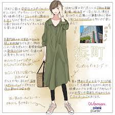 浜町駅を女性に例えたらこんな街 シャツワンピース ロング ファッション ドレスシャツ