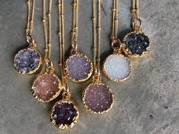 Druzy Quartz Necklaces Druzy Jewelry Crystal Druzy Aunt Etsy Beautiful Jewelry Bridesmaid Jewelry Druzy Jewelry