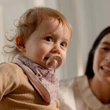 BIBS x LIBERTY slintáčik z BIO bavlny Violet Sky