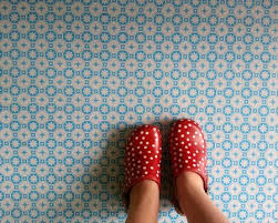Rose Des Vents Blue Vinyl Floor Tiles Empapelado Pisos Suelos