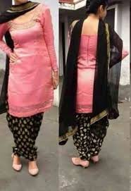 Black And Pink Patiala Suit Boutique Suit Patiala Suit Designs Punjabi Outfits Black Salwar Suit
