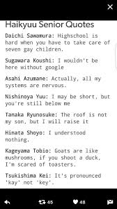 Hopefully, this list of haikyuu quotes will inspire you to do the same. Memes Haikyuu Amino