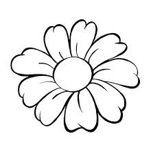 Daisy Flower Daisy Flower Outline Coloring Page Simple Flower Drawing Flower Pattern Drawing Cartoon Flowers