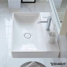 Duravit Durasquare Handwaschbecken Weiss Mit Wondergliss Mit 1 Hahnloch Ungeschliffen 23535000411 Reuter Duravit Duravit Waschbecken Waschtisch