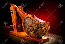 Jamon Serrano. Traditional Spanish Ham. Hamon Iberico Stock Photo, Picture  and Royalty Free Image. Image 34390115.