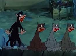 Her butler sends the family bulldog to deal with the alley cat, but the cat's too clever. The Alley Cat 1941