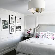 Vanessa Francis Design Bedroom With Moulding Art Wall Upholstered Headboard Upholstered Headboards Bedroom Farmhouse Bedroom Furniture Farmhouse Bedroom Set
