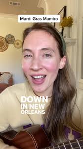 Definitely feeling the Mardi Gras spirit this week! Can you guess what song  I’m quoting the 2nd time around? #mardigras #tradjazz #jazzvocalist  #jazzukulele #sing #musiciansoftiktok