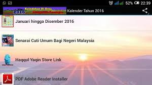 Berikut adalah kalendar cuti umum dan cuti negeri di malaysia 2016. Kalender Tahun 2016 For Android Apk Download