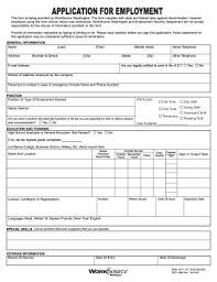 24 printable generic application for employment forms and templates fillable samples in pdf word to download pdffiller