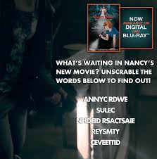 Can You Unscramble The Words Nancydrew And The Hidden Staircase Now Available On Digital And Blu Ray Her Interactive Nancy Drew Blu