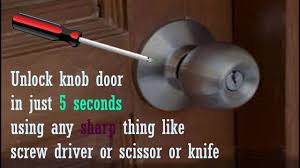 Here you may to know how to open locked bedroom door. How To Open Locked Door Without Key Knob Lock Door Unlock Youtube