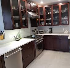 Do you think i should get any glass doors and if so, where? Cherrystone Furniture Custom Kitchen Cabinets With Top Glass Doors