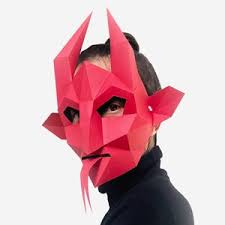 Black Phillip, Goat Mask, Demon Mask, DIY Halloween Mask Template, Instant  Pdf Download, Printable Low Poly Mask, Baphomet Mask