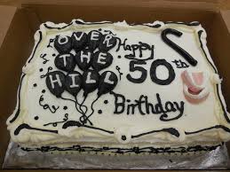 These days life begins at 50, so if a loved one or special friend is ready to hit the mark, why not celebrate the occasion with a lively 50th birthday. 50th Birthday Cake Decoration Ideas Jpg 1024 768 Funny 50th Birthday Cakes Birthday Sheet Cakes 60th Birthday Cakes