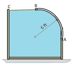 Now you know how to find the surface area of a cylindrical tank. A Quarter Circular Plate Is Pinned At A And Tied To The Tank S Wall Using The Cable Bc If The Tank And Plate Are 4 Ft Wide Determine The Horizontal And Vertical Components