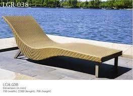 Synthetic Rattan Wicker Sunbed