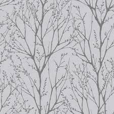 Shimmer Tree Wallpaper Soft Grey Silver Silver Tree Wallpaper Tree Branch Wallpaper Tree Wallpaper