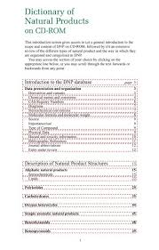 Kept as a pet or to catch mice and rats. Pdf File Dictionary Of Natural Products