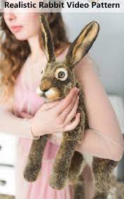 Plush Rabbit Toy Pattern Stuffed Realistic Bunny Animal Kid Etsy In 2021 Rabbit Toys Stuffed Toys Patterns Rabbit Plush