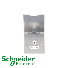 Schneider Ultimate 1 Gang Floor Socket Stainless Steel White