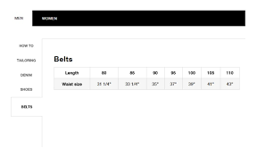 J Lindeberg Size Guide