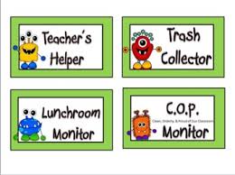 Back To School Monster Themed Class Job Chart