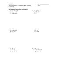 Solve each system by elimination. Solving Systems Of Equations Lesson Plans Worksheets Lesson Planet