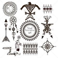 Tribal Native American Set Native American Tattoos Indian Symbols Native American Symbols