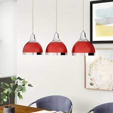 Kitchen island's relationship to rest of kitchen: Zipcode Design Kaylynn 3 Light Kitchen Island Dome Pendant Reviews Wayfair Co Uk