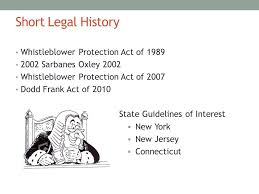 Osha's whistleblower protection program enforces the provisions of more than 20 federal laws protecting whistleblower laws enforced by osha. Whistleblower Update By George Mark President Ics Consulting Partners Association Of International Bank Auditors 2 Nd Annual Compliance Seminar June 14 Ppt Download
