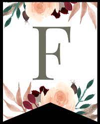 Free printable boho floral alphabet banner pennants. Fall Floral Alphabet Banner Letters Free Printable Paper Trail Design