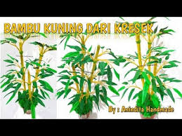 Bambu Kuning Dari Kresek Tanaman Bambu Dari Kresek How To Make Yellow Bamboo From A Plastic Bag Youtube Bunga Botol Plastik Tanaman Kreatif