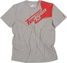 Furygan Rcg Lap Mc Clothing T Shirts Casual Light Grey Red