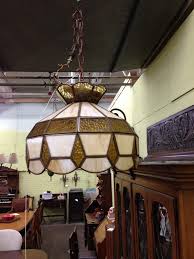 Tiffany 3 lights pendant lamp rectangle base amora lighting multi tiffany stained glass dome pendant light in the department at com. Stained Glass Hanging Light Fixture The Architectural Warehouse