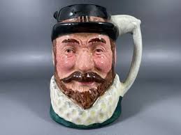 SIR WALTER RALEIGH Vintage LANCASTER SANDLAND Toby Character Ware Jug £6.95 