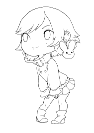 Chibi Line Art By Qeius On Deviantart Anime Lineart Chibi Chibi Coloring Pages