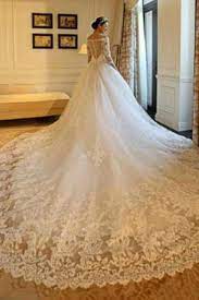 Brautkleider mit schleppe im online shop: Duchesse Linie Atemberaubend Kathedral Schleppe Pompose Besonderes Brautkleid Gillne De