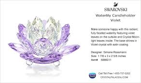 Best match ending newest most bids. Swarovski Waterlily Candleholder Violet Small