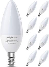 Amazon Com Shinestar 8 Pack E12 Led Bulbs For Ceiling Fan 60w Equivalent Daylight Candelabra Base Light Bulb 5000k For Chandelier Type B Bulb Non Dimmable Home Improvement
