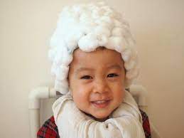 Two George Washington Cotton Ball Wig Crafts George Washington Costume Kids Wigs Cotton Ball