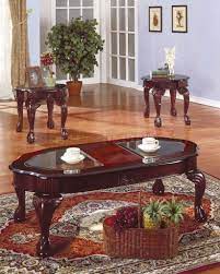 This tutorial will show you how! Rich Cherry Traditional 3pc Coffee Table Set W Glass Inserts