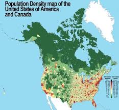 Population Density Map Of The United States Of America And United States Map America And Canada Usa Tattoo