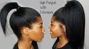 How To High Ponytail With Clip Extensions Video Clip In Ponytail Extensions Clip In Ponytail High Ponytail Hairstyles
